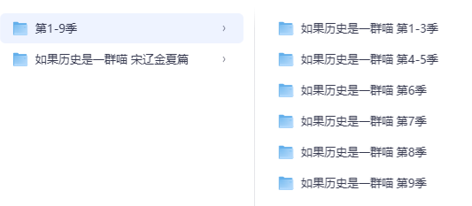 《如果历史是一群喵》1-9季MP4合集