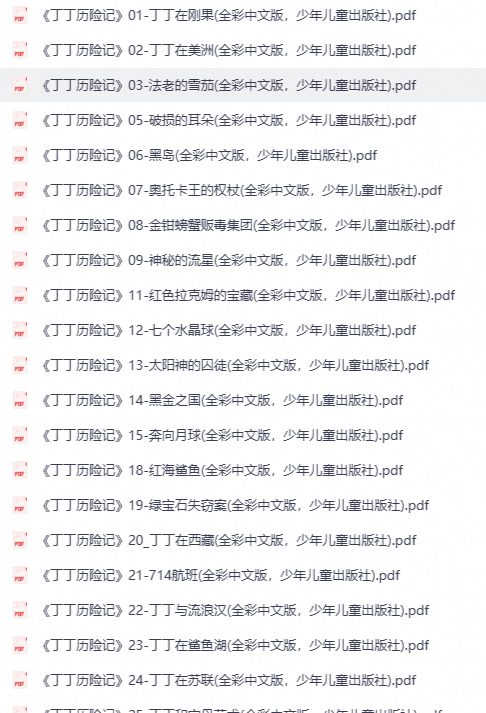 丁丁历险记（25卷全）
